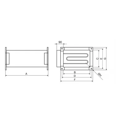 Venture Industries - RH electric duct heater