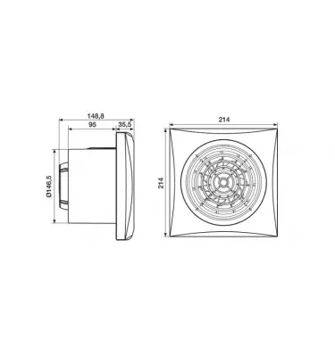 Venture Industries - Silent Silver home fan