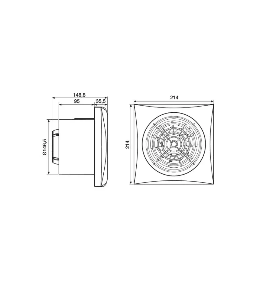 Venture Industries - Silent Silver home fan