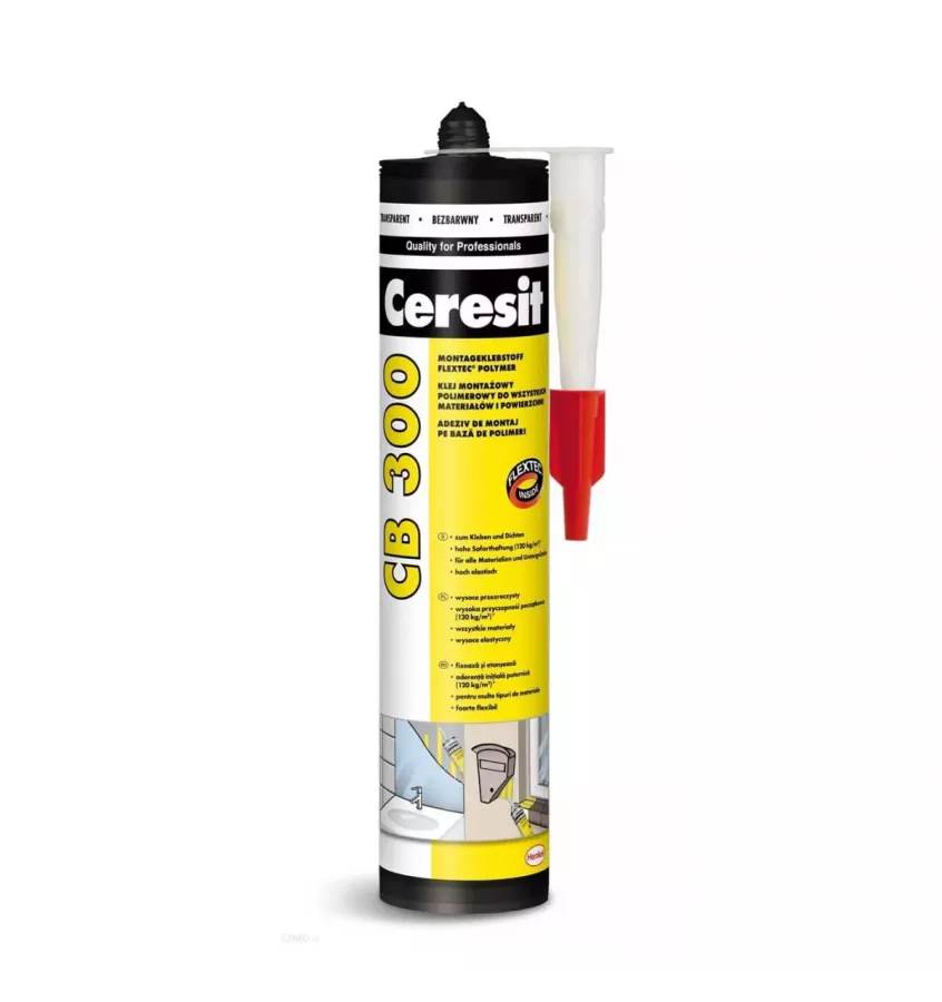 Ceresit - polymer assembly adhesive FlexTec colorless CB 300