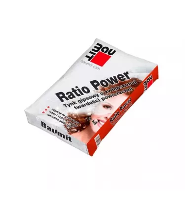 Baumit - machine-applied gypsum plaster with increased Ratio Power surface hardness