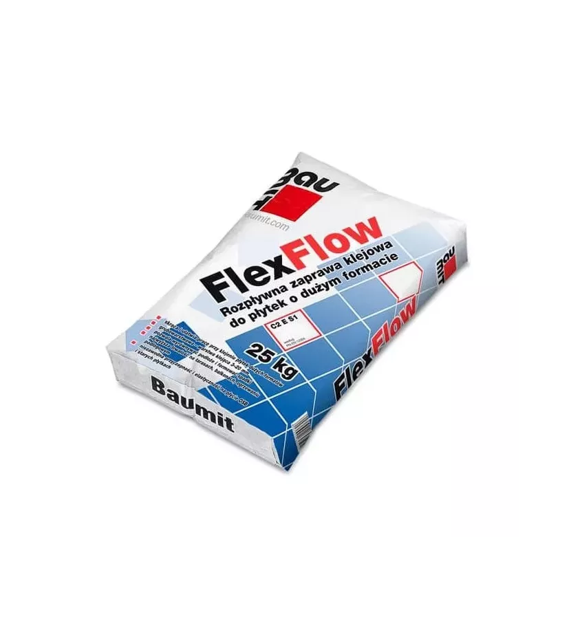 Baumit - adhesive mortar for tiles with a large FlexFlow format