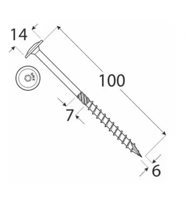 Domax - CT screw with a washer head