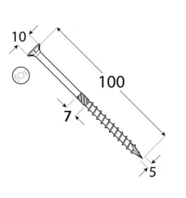 Domax - CS screw with a countersunk head