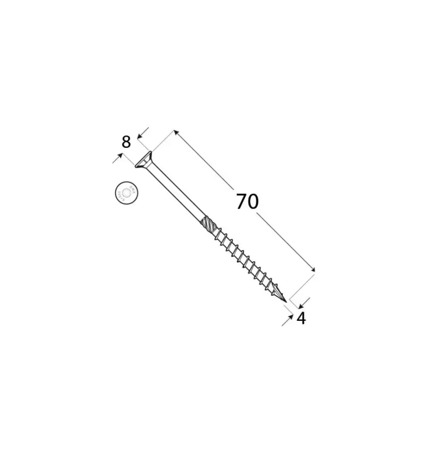 Domax - CS screw with a countersunk head