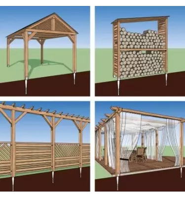 Domax - PWU screw-in post base