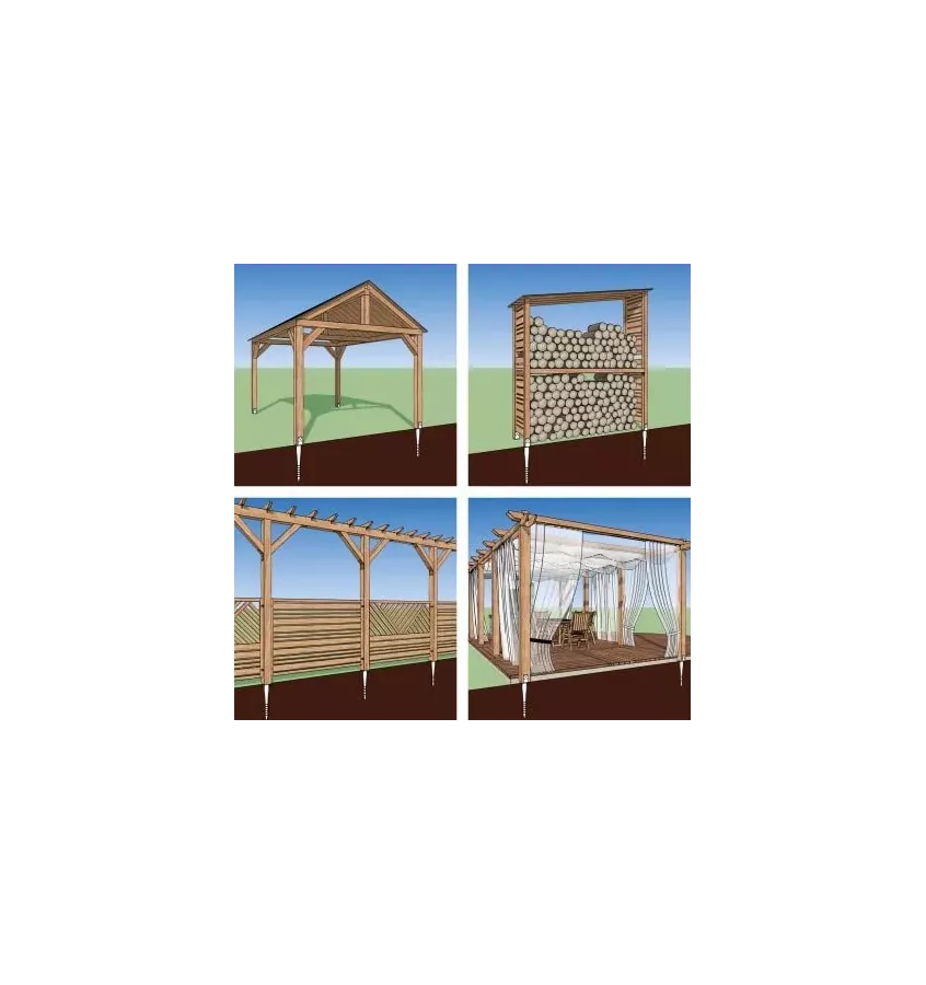 Domax - PWU screw-in post base