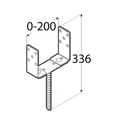 Domax - PSRU adjustable pole base