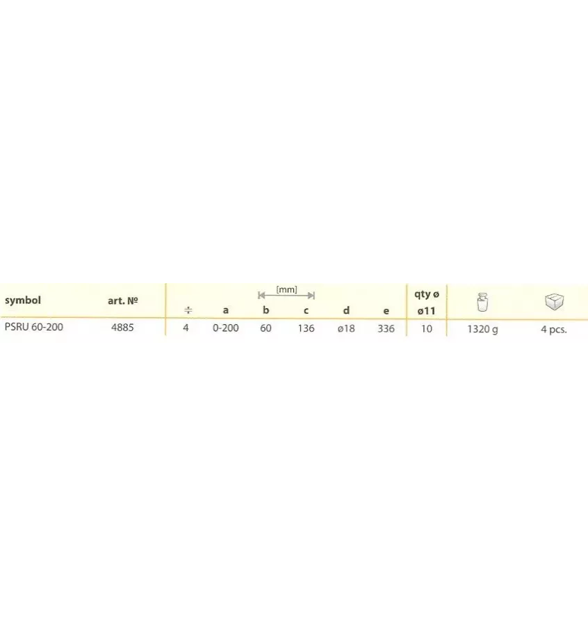 Domax - podstawa słupa regulowana PSRU