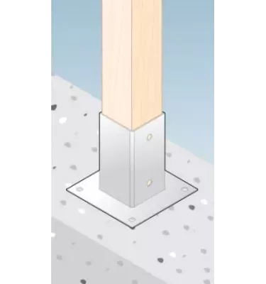 Domax - a pole base with a PSP rectangular base