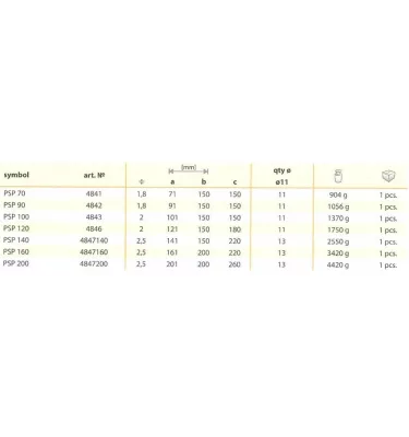 Domax - a pole base with a PSP rectangular base