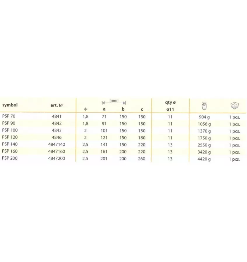 Domax - a pole base with a PSP rectangular base