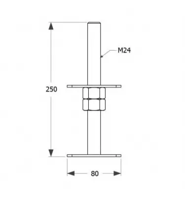 Domax - PSR adjustable threaded pole base