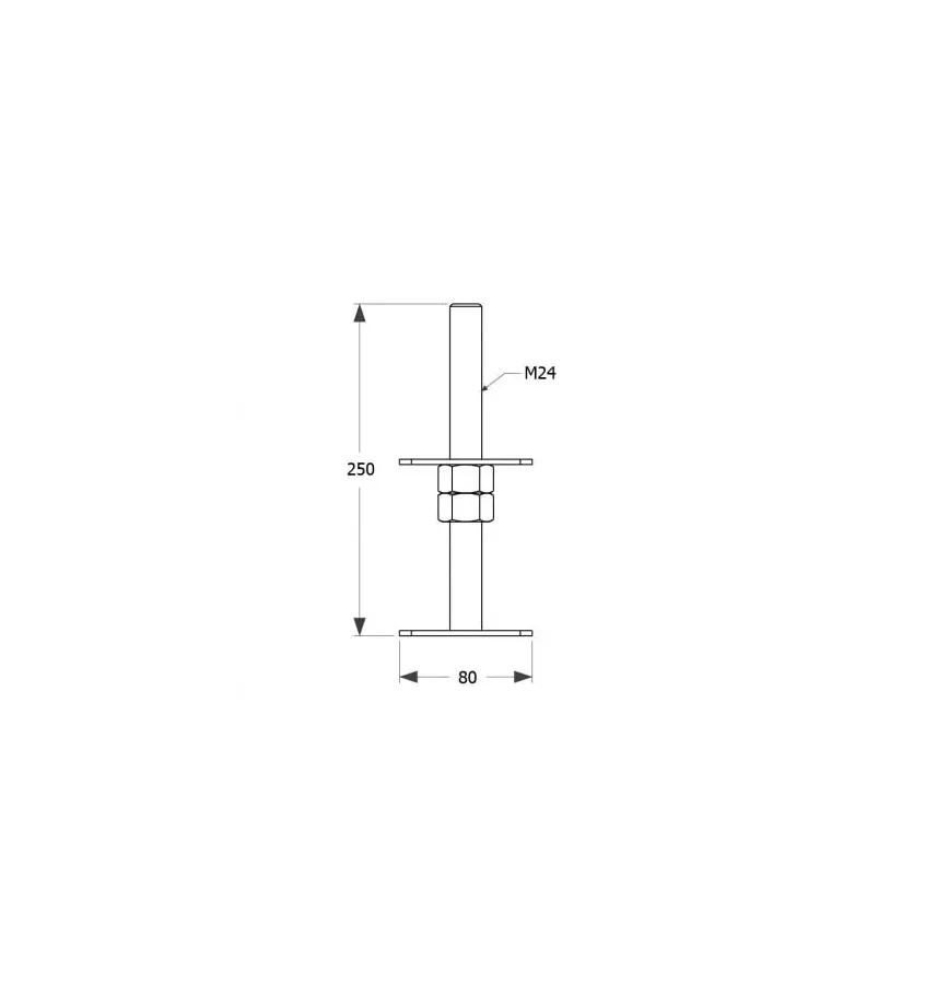 Domax - PSR adjustable threaded pole base