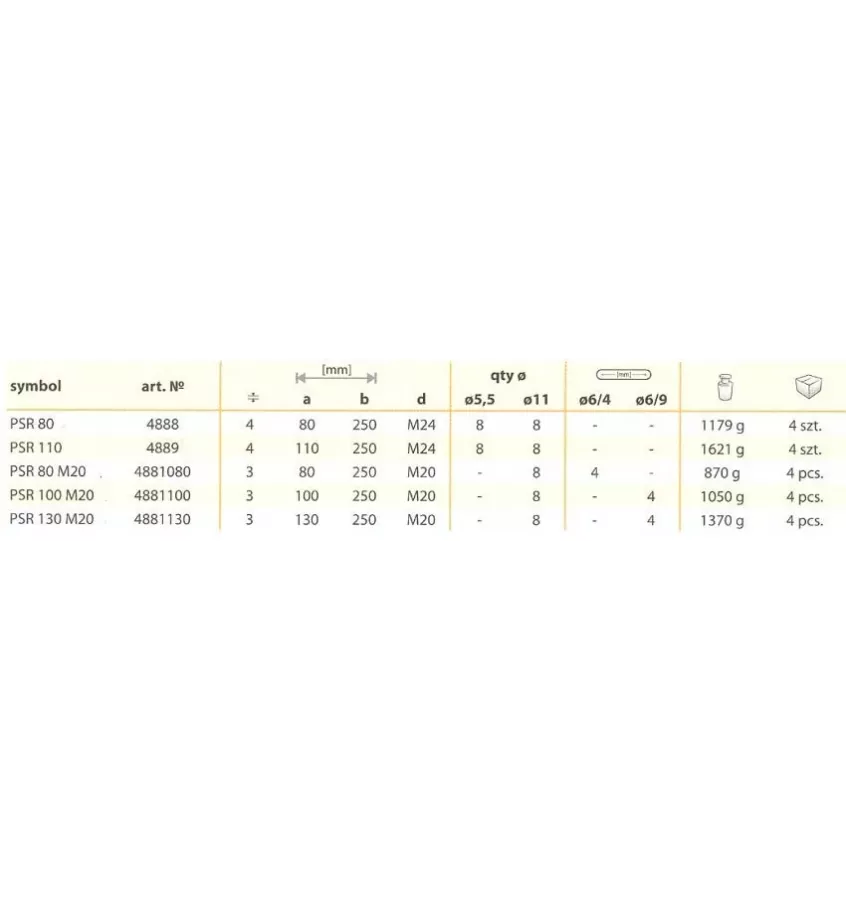 Domax - PSR adjustable threaded pole base