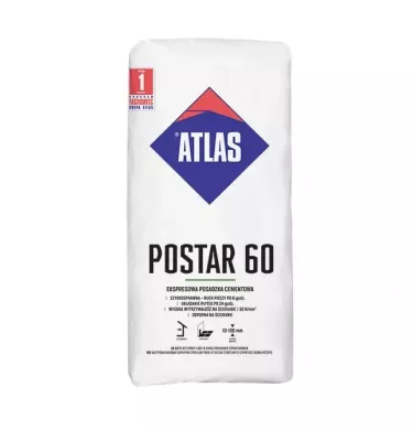 Atlas - posadzka cementowa ekspresowa Postar 60 10-100mm