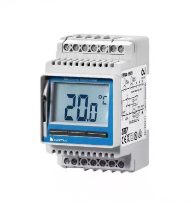 Elektra - regulator temperatury manualny na szynę DIN ETN4 1999