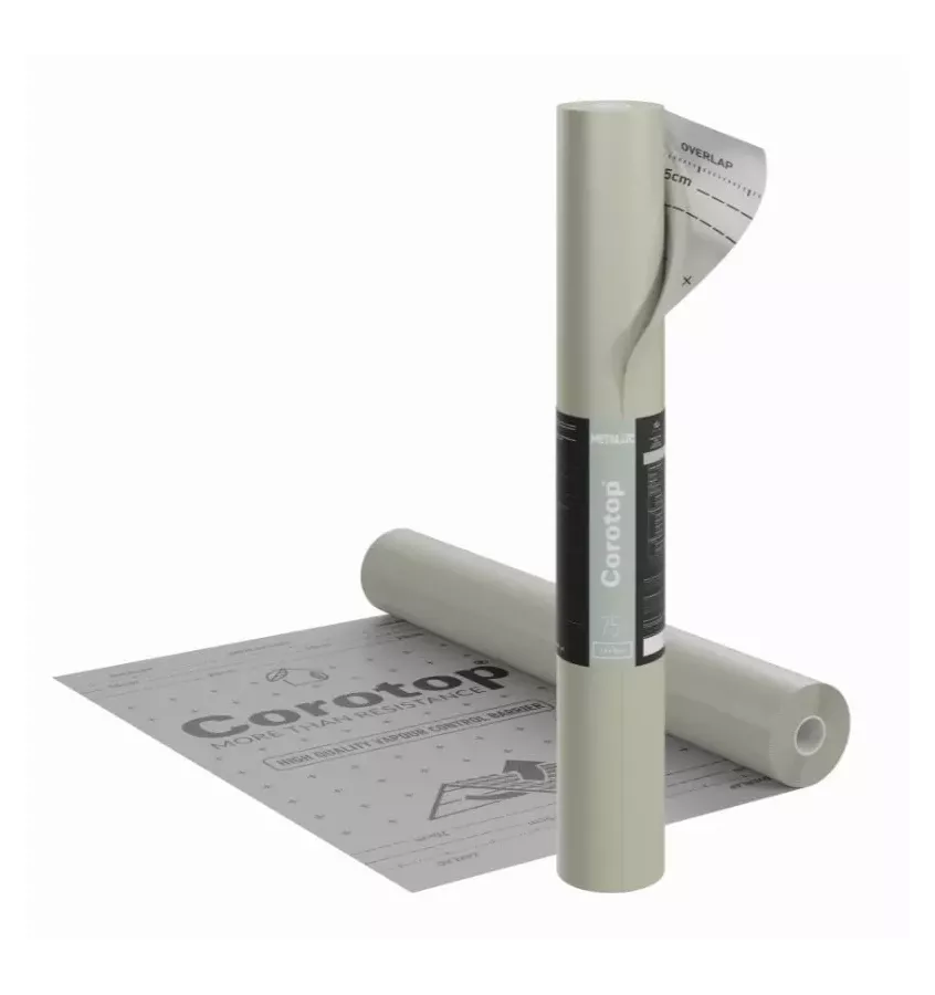 Corotop - active vapor barrier coated with metallic aluminum