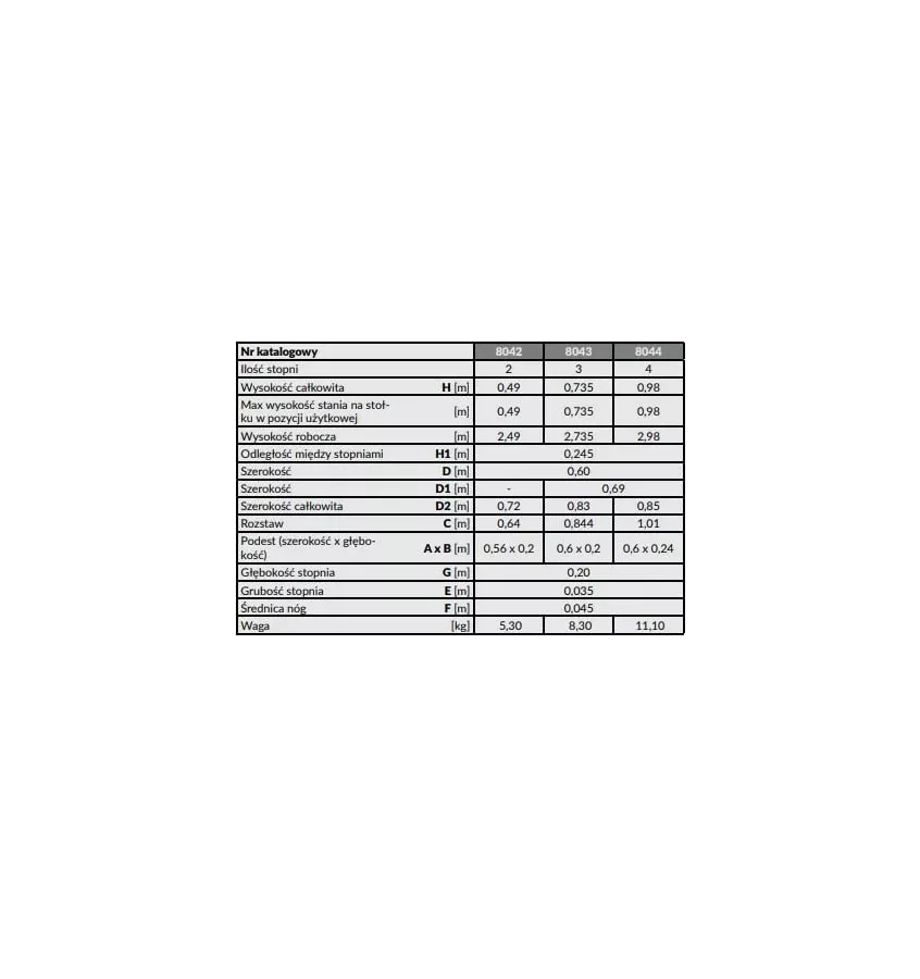 Hliníkové přídavné schody Drabex - TP 8040