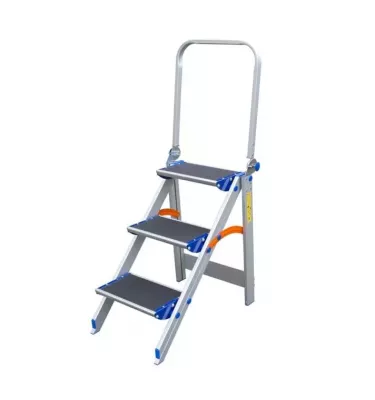 Drabex - aluminum folding stool with handrail TP 8020P