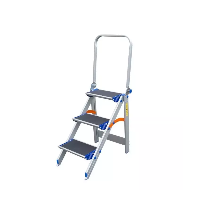 Drabex - aluminum folding stool with handrail TP 8020P