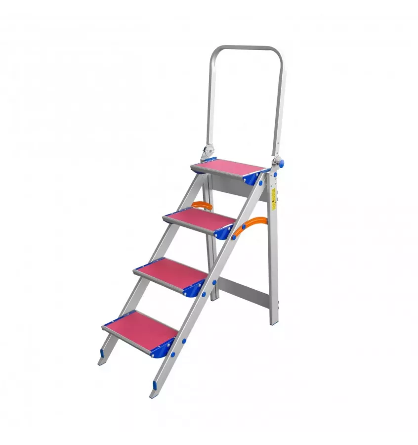 Drabex - aluminum folding stool with handrail TP 8020P