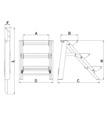 Drabex - TP 8100 aluminum folding stool