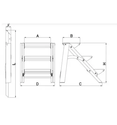 Skládací stolička Drabex - TP 8020 hliníková