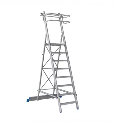 Drabex - TP 1400 aluminum free-standing warehouse ladder