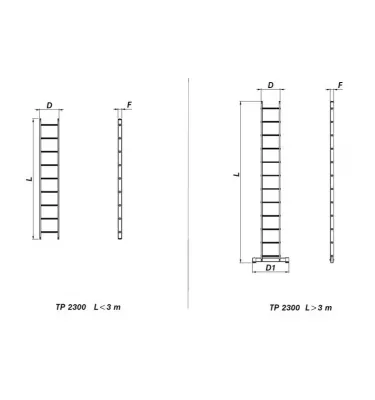 Drabex - TP 2300 aluminum support ladder