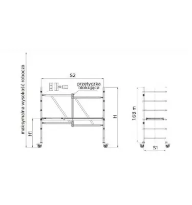 Drabex - RS-600 folding mobile scaffolding