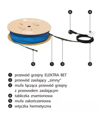 Elektra - heating cable powered from one side BET