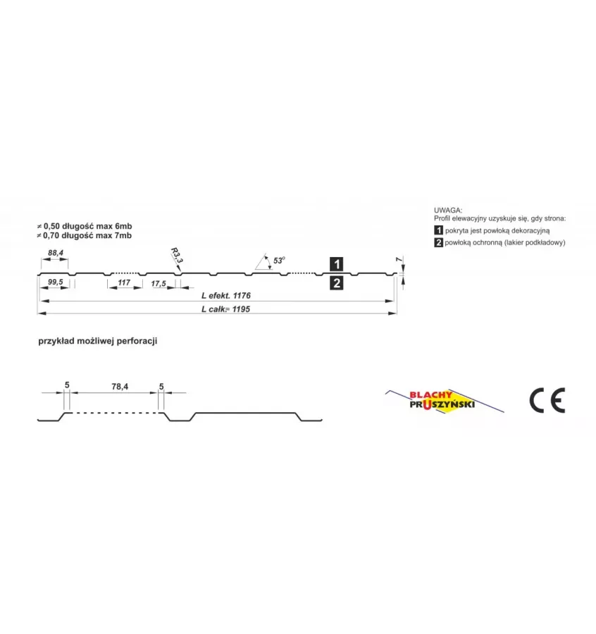 Pruszyński - blachodachówka - podbitka