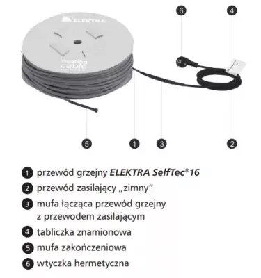 Elektra - SelfTec 16 ready2heat self-regulating heating cable