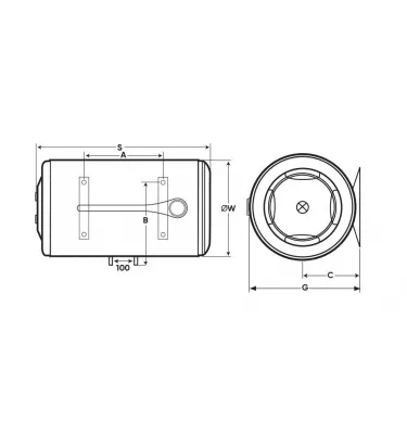 Elektra - kapacitní horizontální ohřívač vody Atlantic Opro + H
