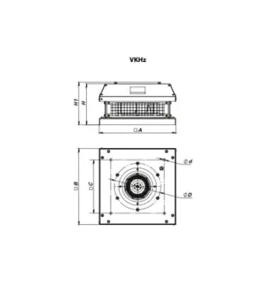 Vents - VKHz horizontal discharge roof fan