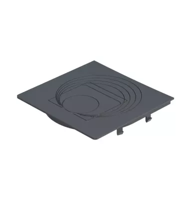 Galeco - square PVC system - a flap for a round pipe to a sedimentation tank