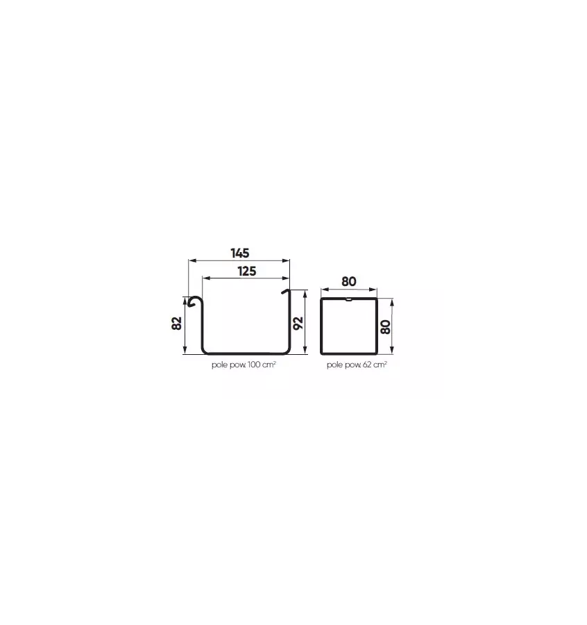 Galeco - square system STEEL - reinforced over-rafter metal hook