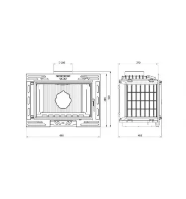Kawmet - fireplace insert with damper W9 9.8 kW Eco