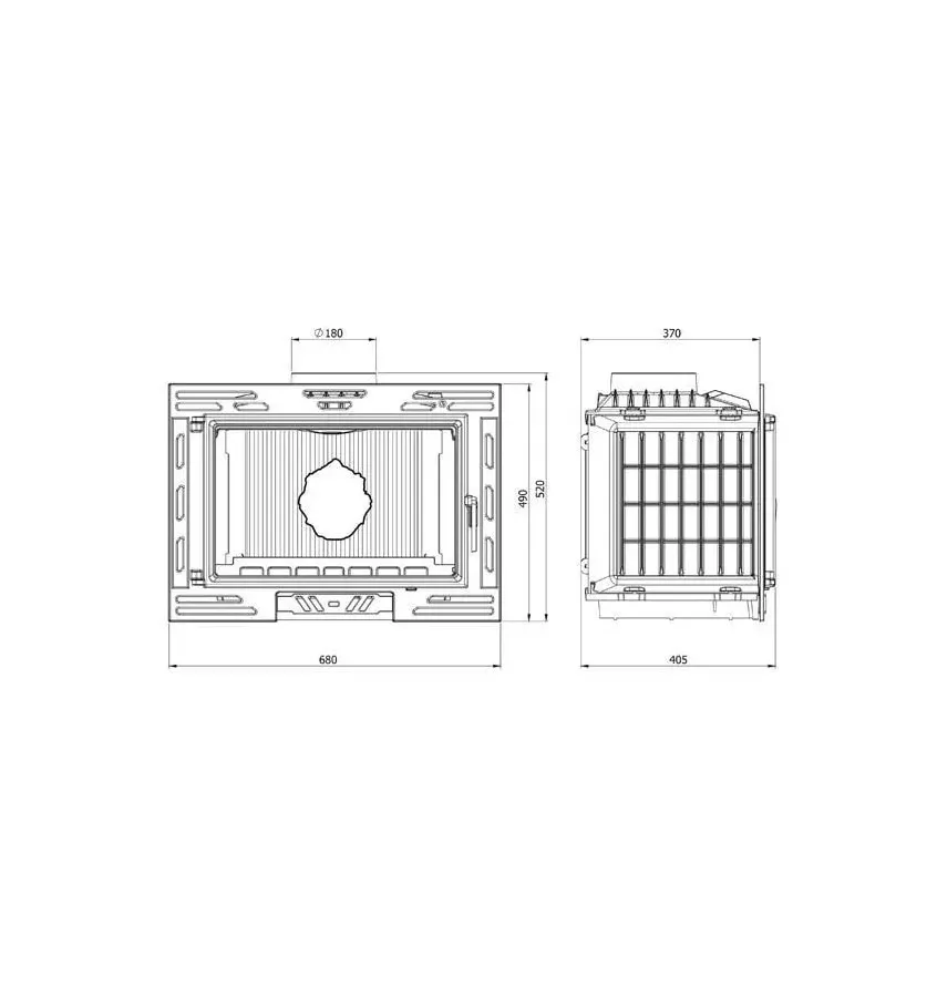 Kawmet - fireplace insert with damper W9 9.8 kW Eco