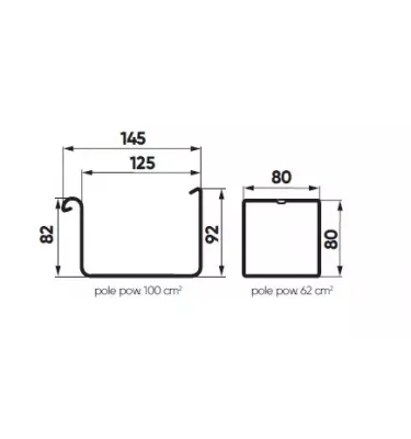 Galeco - STAL square system - 110 vertical revision with reduction