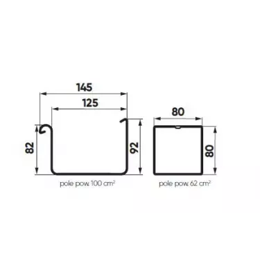 Galeco - square system STEEL - end cap STEEL