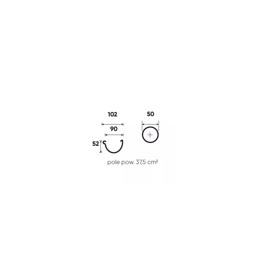 Galeco - PVC semicircular system - 67 ° elbow