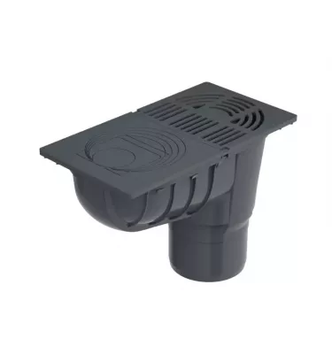 Galeco - system półokrągły PVC - osadnik uniwersalny z koszyczkiem i klapkami