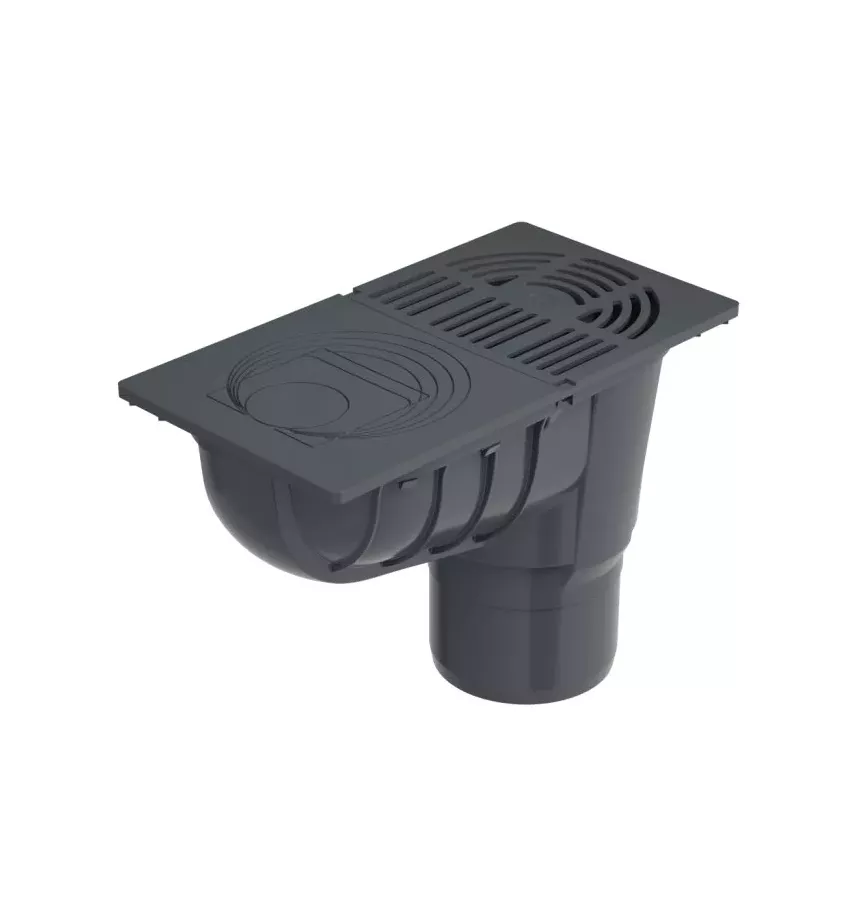 Galeco - PVC semicircular system - universal sedimentation tank with a basket and flaps