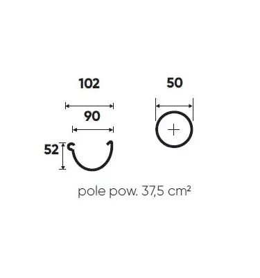 Galeco - půlkruhový systém PVC - flexibilní koleno PE