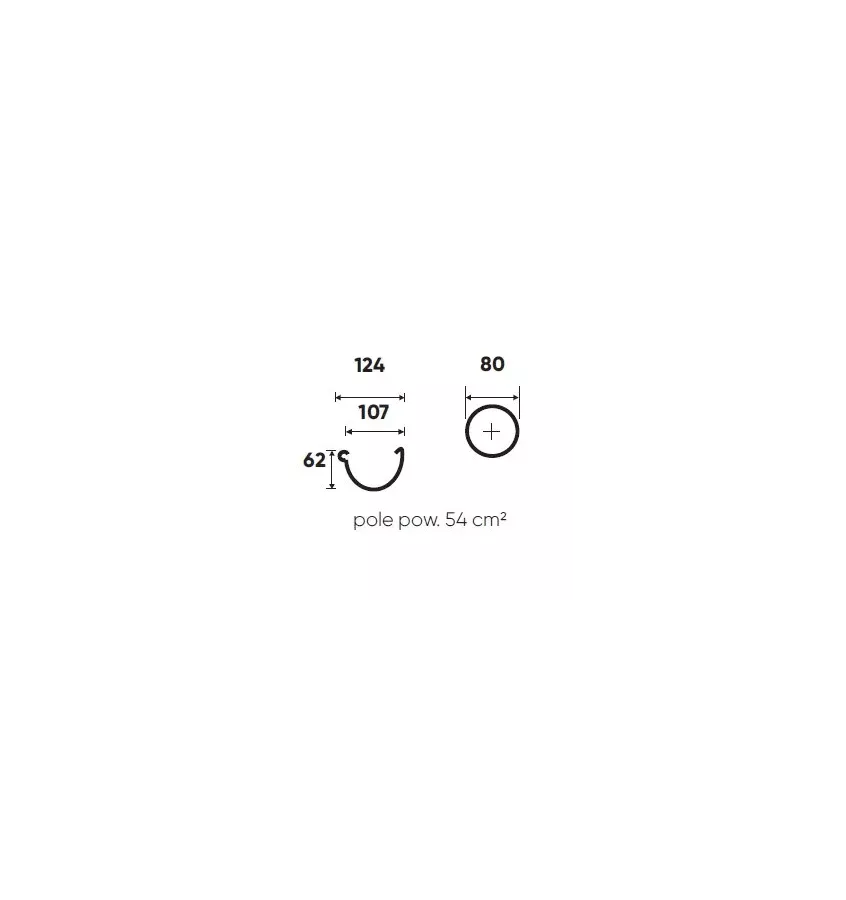 Galeco - PVC semicircular system - vertical revision with reduction