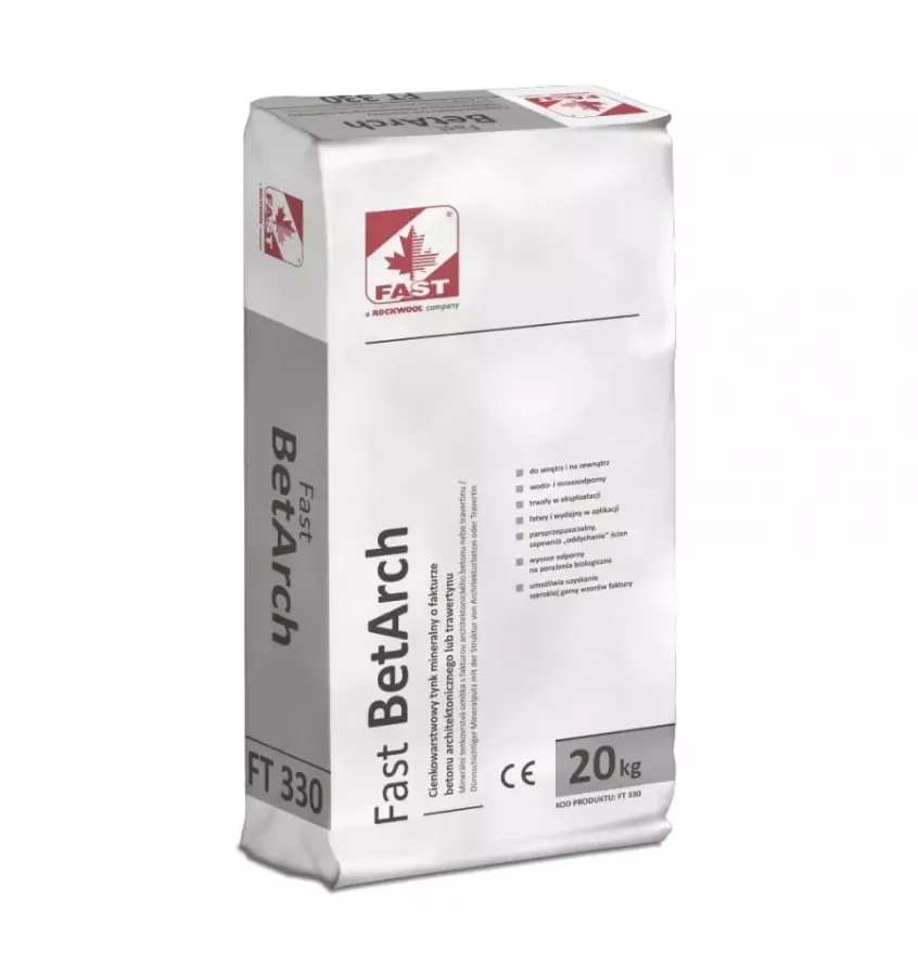 Fast - mineral plaster with the texture of Fast BetArch architectural concrete