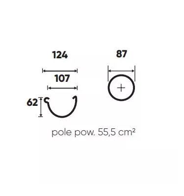 Galeco - semi-circular system STEEL - elbow 60 °