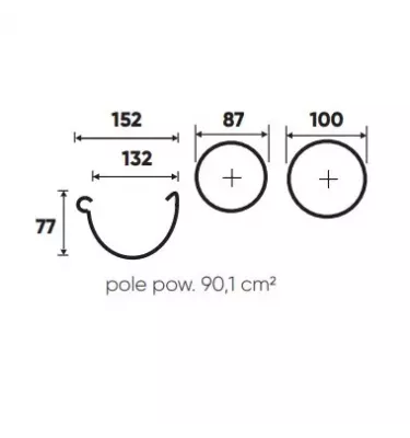 Galeco - semicircular system STEEL - sealing arch 90 °